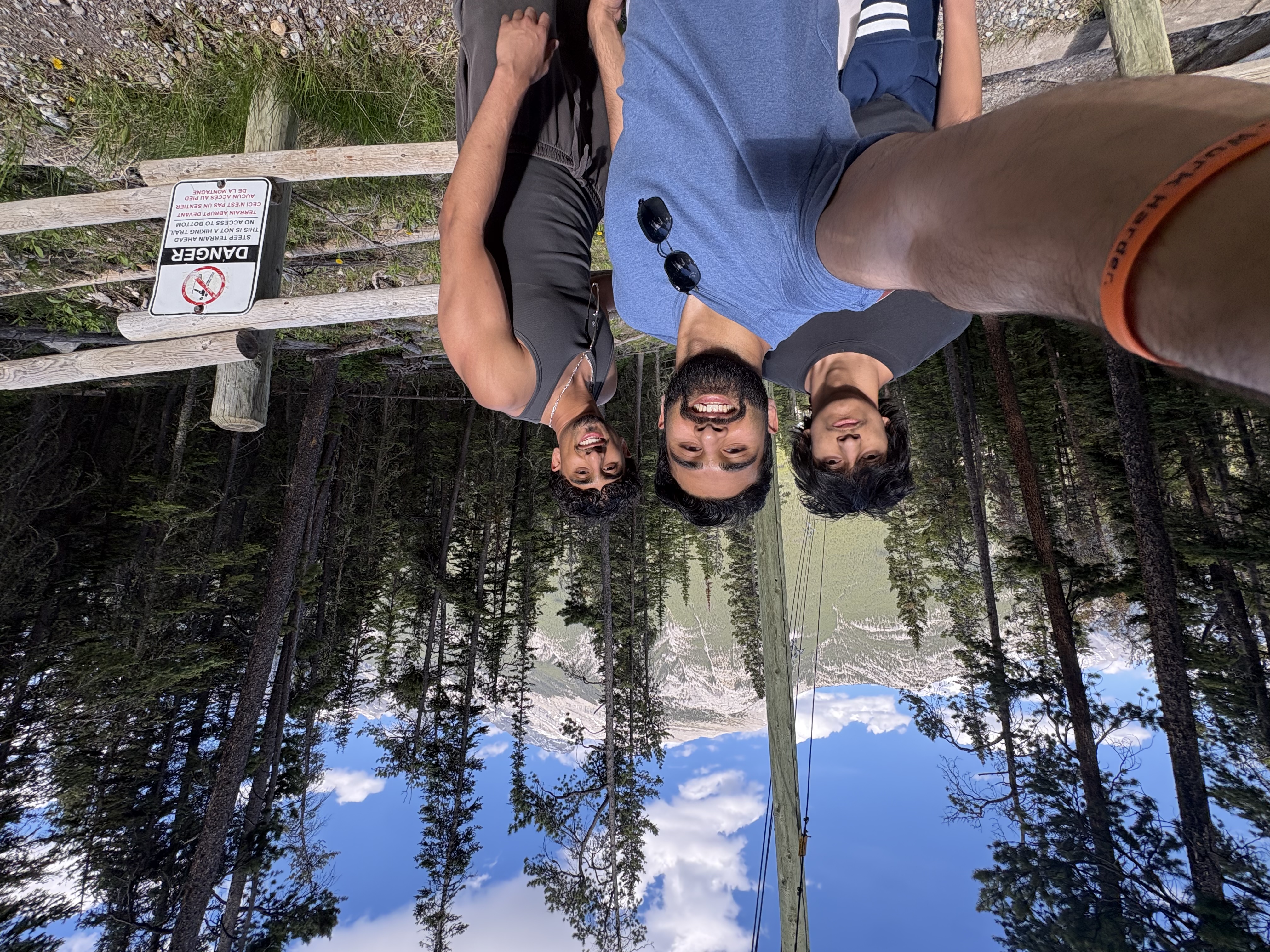 Hiking with friends in Banff