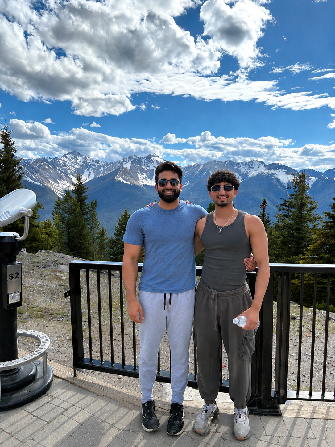 Overlooking the mountains in Banff